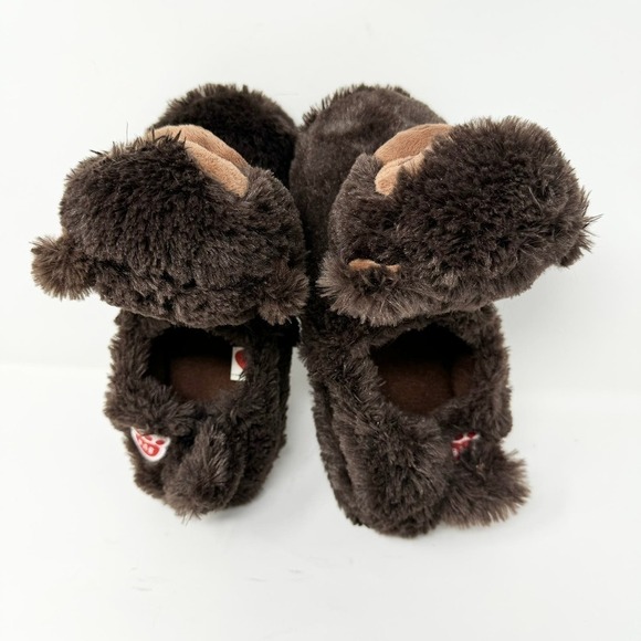 Build a Bear Workshop Brown Blue Eyed Monkey Child Slippers Youth Size XL (3-4) - Picture 6 of 15